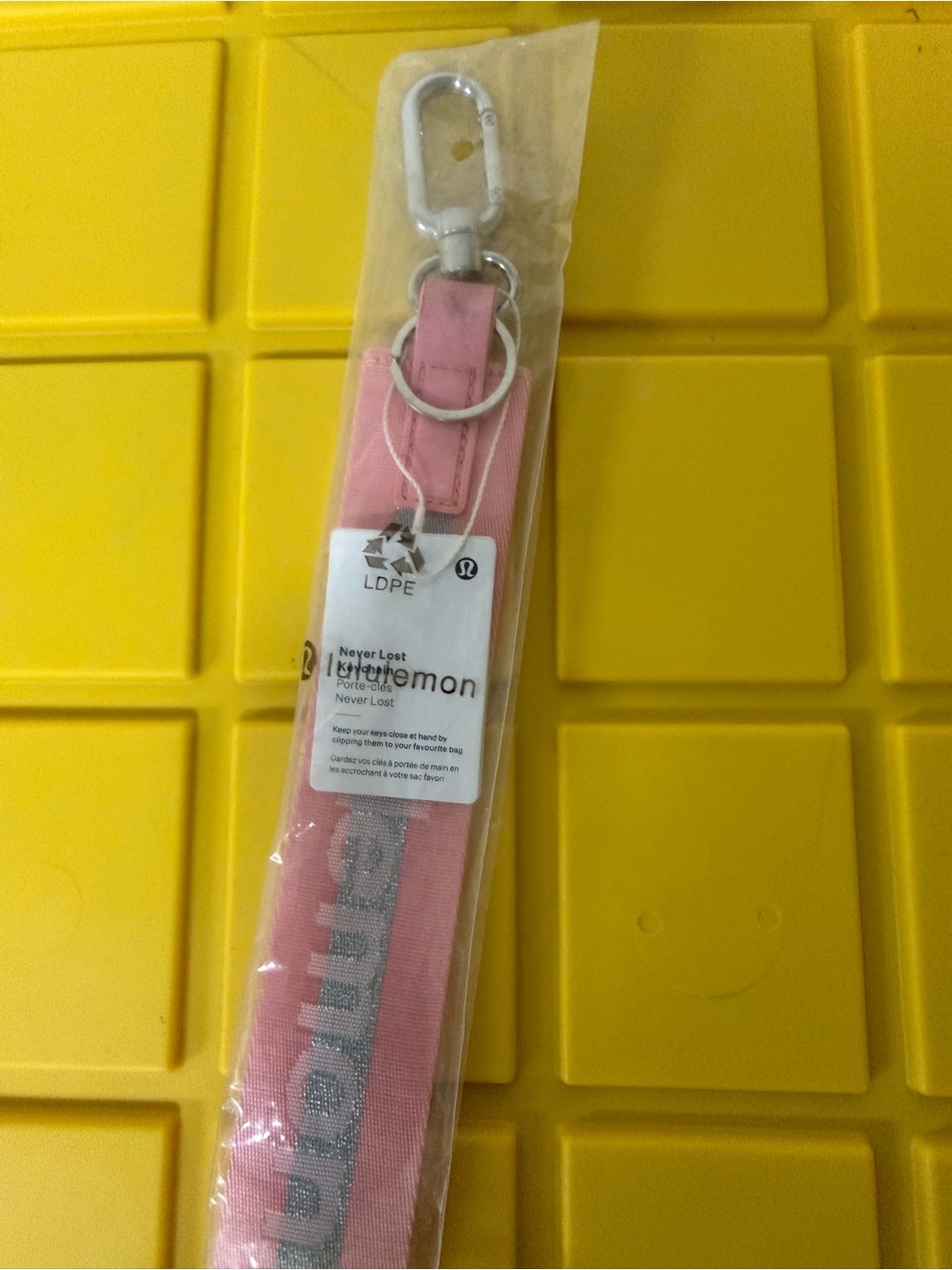 lululemon athletica Pink Never Lost Key Strap